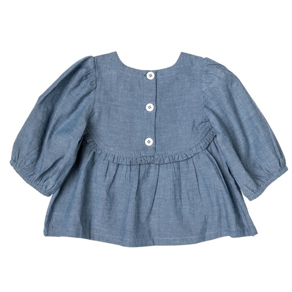 Girls Rowan Top - Chambray - Picture 2 of 3
